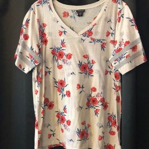 Torrid floral baseball style tee